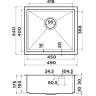 Мойка OMOIKIRI KASEN 49-16 INT GM вороненая сталь 4997055